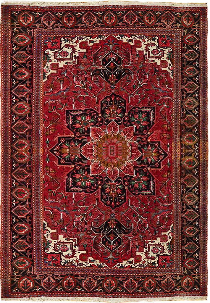 8 x 11 Handmade Persian Heriz Rug in Antique Pink Grey Beige: 8 x 11 Handmade Persian Heriz Rug in Antique Pink Grey Beige Free continental US Shipping Enhance your home with the timeless elegance of the 8 x 11 Antique Semi-Antique Persian Heriz Rug. Handcrafted