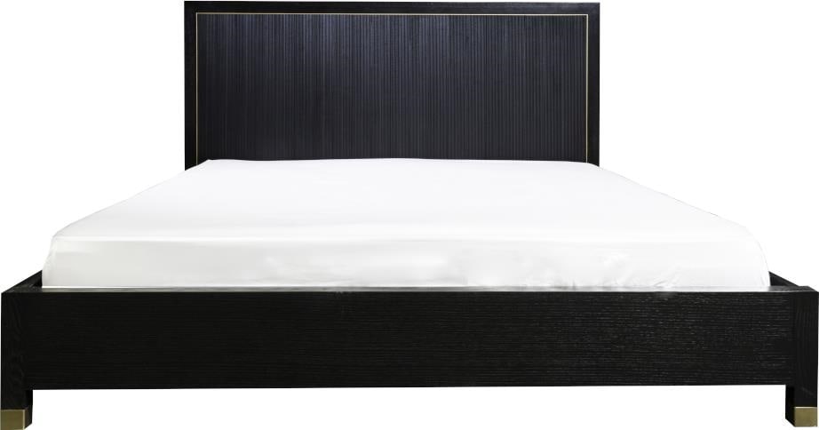 Alder Tweed Queen Oak Bed Onyx Finish English Traditional Style (1 of 4)