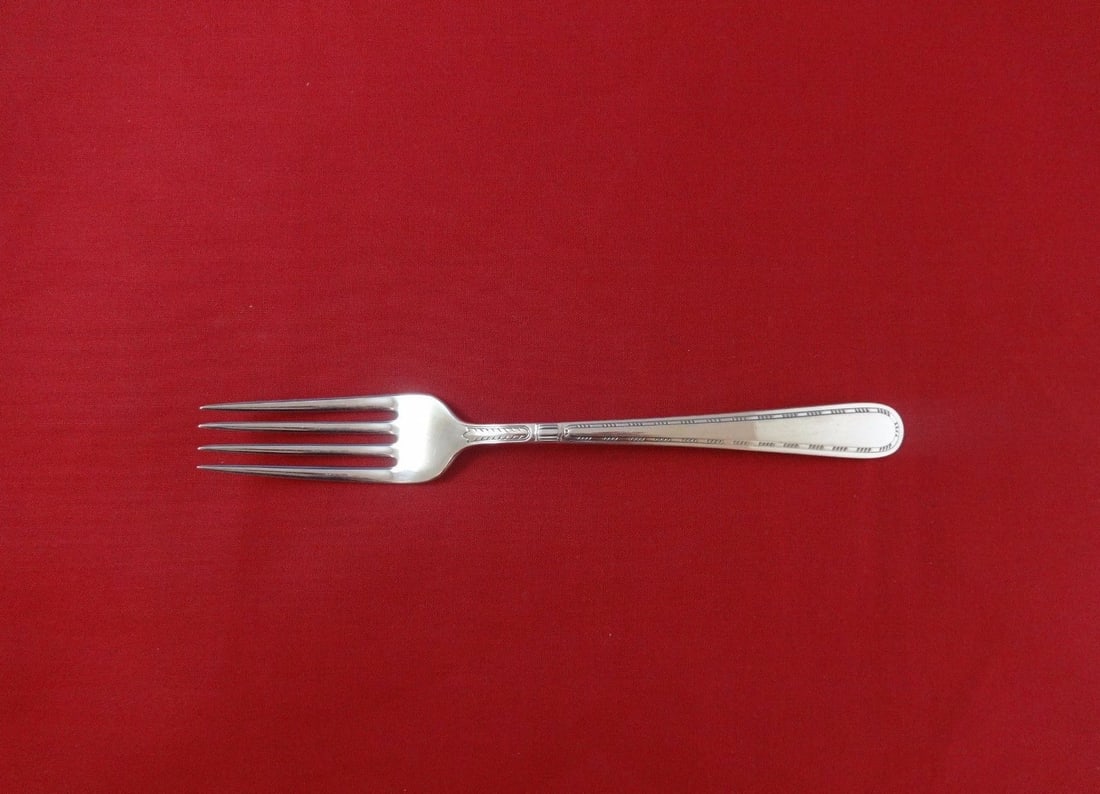 Alvin Miss America Sterling Silver 7 Inch Regular Fork: Alvin Miss America Sterling Silver 7 Inch Regular Fork This beautiful 7" regular fork is part of the Miss America pattern by Alvin, crafted from high-quality sterling silver. The fork is unmonogrammed