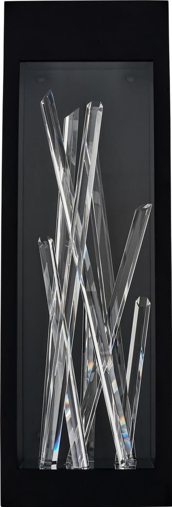 Kalco 24 Inch Outdoor Wall Sconce Chrome Clear Crystal LED: Kalco 24 Inch Outdoor Wall Sconce Chrome Clear Crystal LED Illuminate your outdoor space with the stunning Arpione Esterno 24" Outdoor Wall Light. Designed for both style and functionality, this exqui