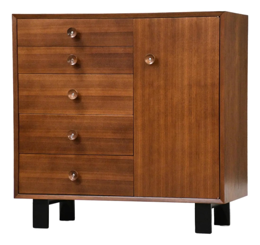 Mid Century Walnut Dresser Armoire George Nelson Herman Miller 1950s (1 of 9)