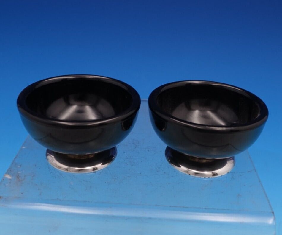 Birks Mid-Century Modern Sterling Silver Melamine Salt Dips Pair (1 of 13)