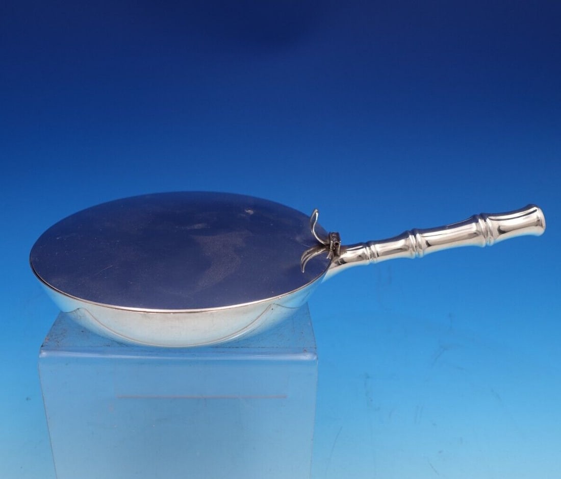 Tiffany & Co Bamboo Sterling Silver Silent Butler Pan with Lid (1 of 9)