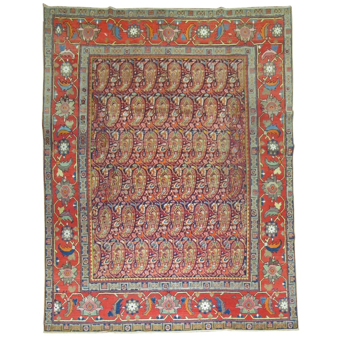 Colorful Antique Persian Malayer Rug Hand-Knotted Wool 7'10 x 9'10 (1 of 10)