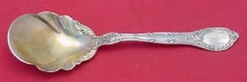 Gorham Old Colony Sterling Silver Preserve Spoon Goldwashed 6 7/8" (1 of 1)