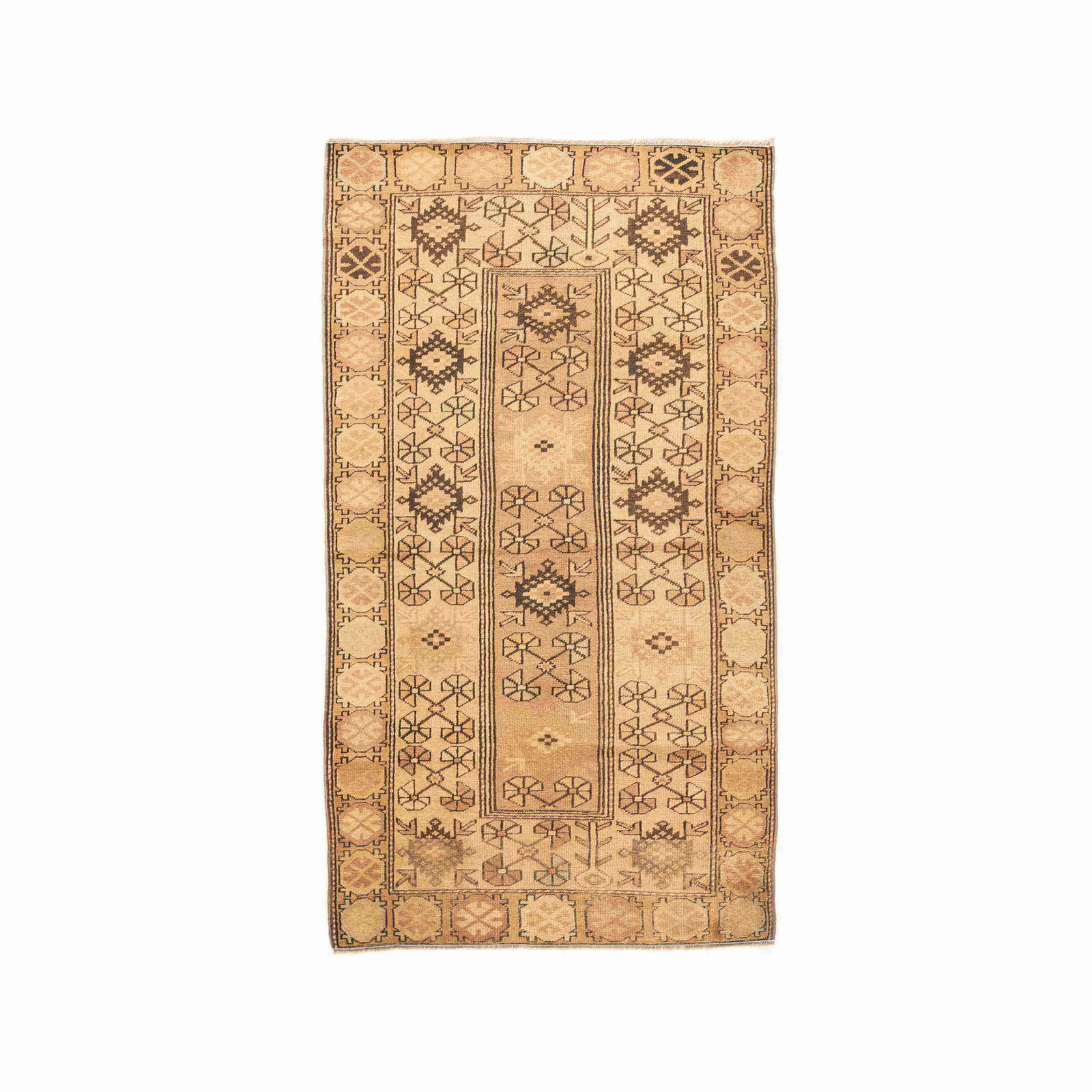 Authentic Handmade Milas Wool Carpet 39 x 70.9 Inches (1 of 8)