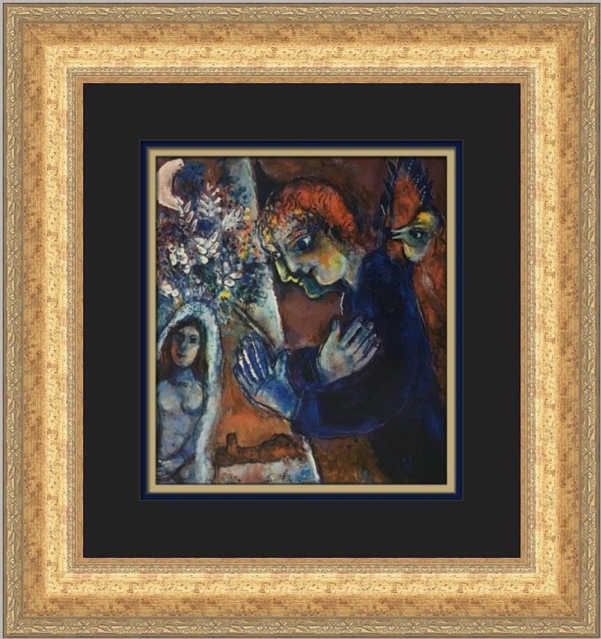 Marc Chagall The Painter at the Easel Custom Framed Art Print 1988 (1 of 2)