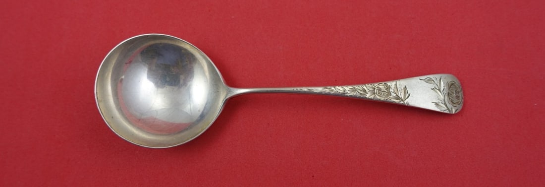 Sterling Silver Bouillon Spoon Jac Rose Pattern by Gorham 4 7/8 Inch (1 of 2)