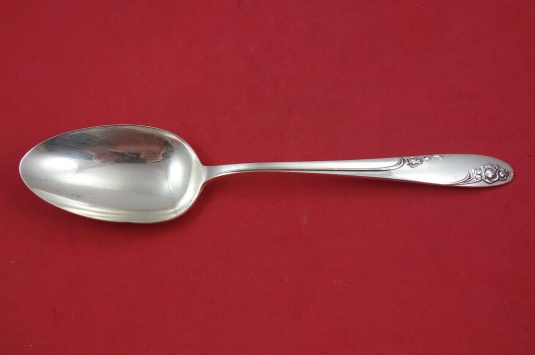 Alvin Rosecrest Sterling Silver Serving Spoon 8.5 Inches (1 of 2)