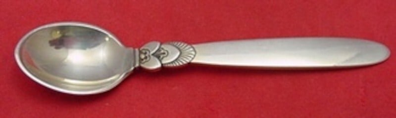 Georg Jensen Cactus Sterling Silver Demitasse Spoon 3.5" GI/GJ Hallmark (1 of 2)