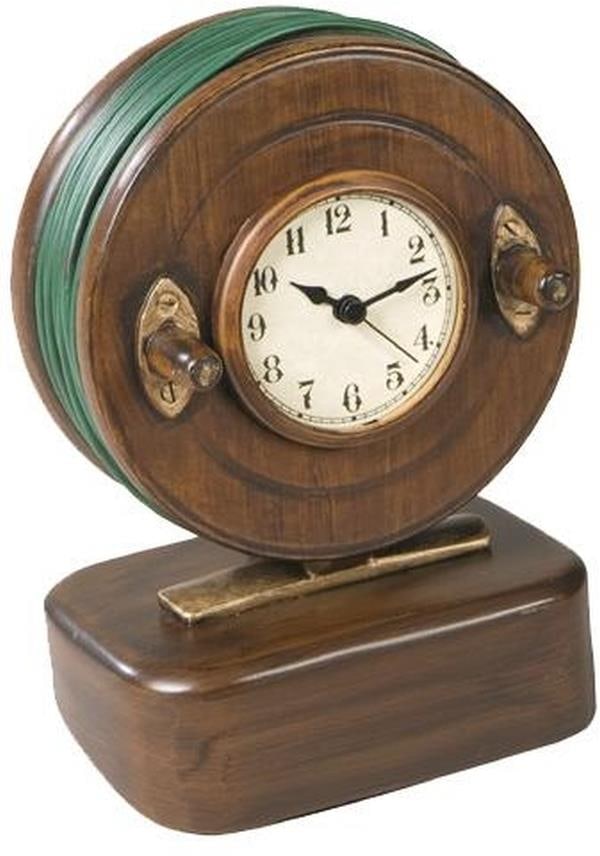 Lodge Style Hand-Painted Fly Reel Clock in Resin (1 of 1)