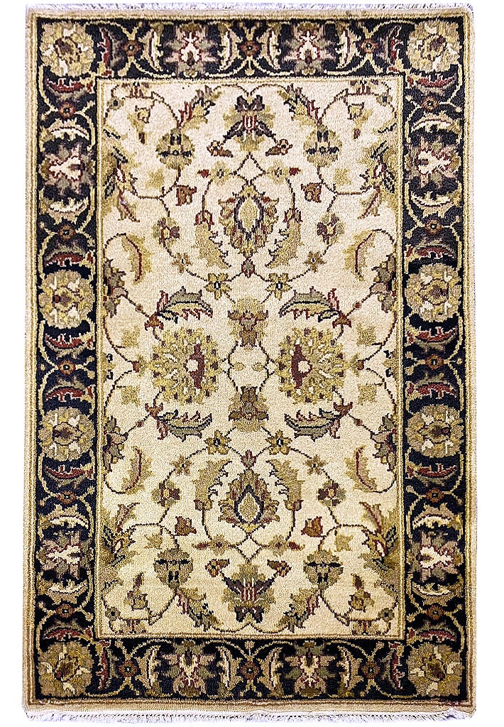 4' x 6' Handmade Jaipur Area Rug Wool Traditional Design: 4' x 6' Handmade Jaipur Area Rug Wool Traditional Design Free continental US Shipping Enhance your home decor with the exquisite charm of this 4' x 6' New Handmade Jaipur Rug. Crafted by skilled artis