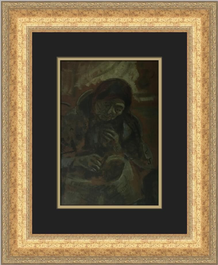 Marc Chagall Woman with a Basket Custom Framed Art Print 1988 (1 of 2)