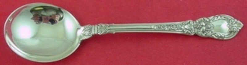 Lunt Charles II Sterling Silver Cream Soup Spoon 6 3/8 Inch (1 of 2)