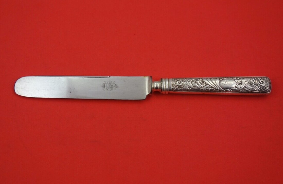 Wallace Saint George Sterling Silver Knife Rare Blunt Blade 8 1/4 (1 of 2)