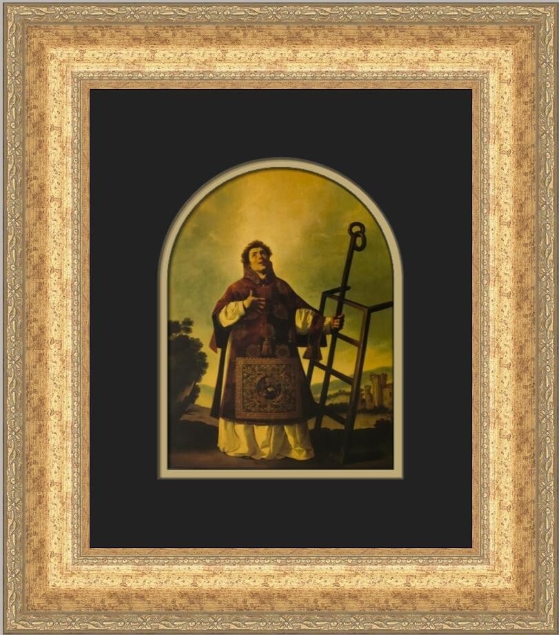 Francisco De Zurbaran Portrait of St Larentius Custom Framed Art Print 2004 (1 of 2)