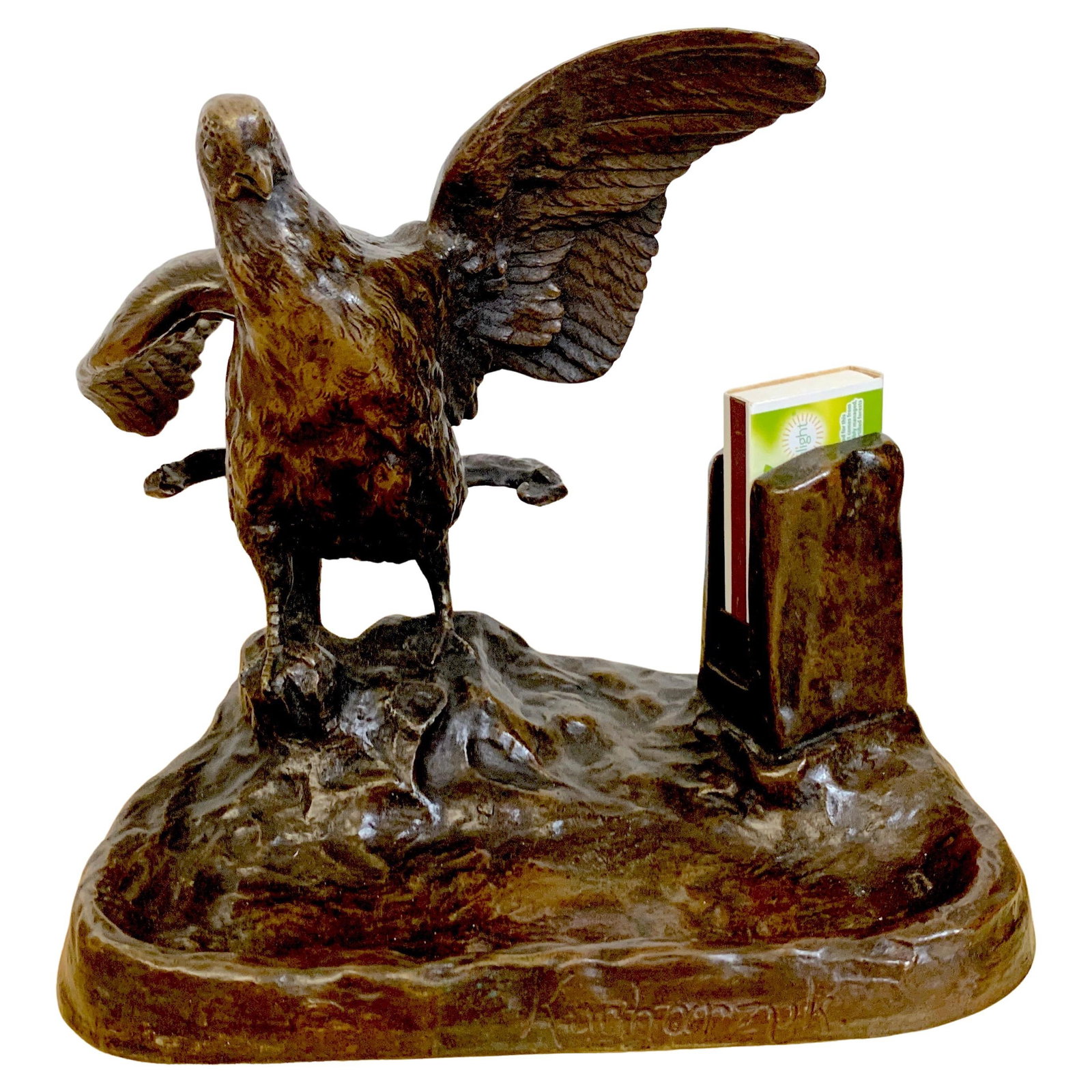 Belle Epoque Bronze Game Bird Match Strike by Kucharzyk 1900s (1 of 14)