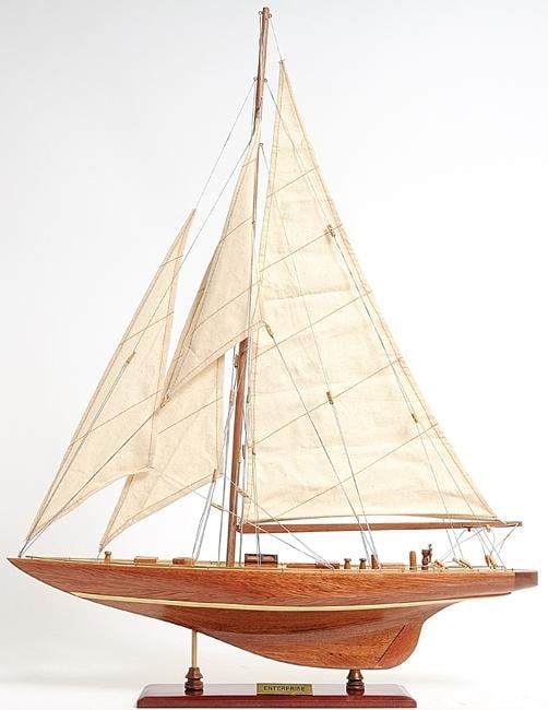 1930 America's Cup Enterprise Nautical Wood Model 32x25x5 Replica (1 of 18)
