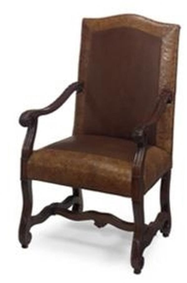 Handcrafted J Neal Leather Arm Chair American Classical Style USA (1 of 1)