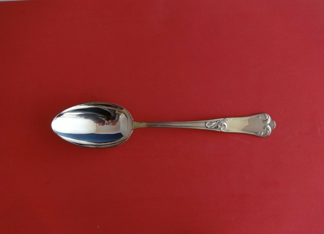 Ricci Bernini Satin Sterling Silver Serving Spoon 9 7/8 Inch (1 of 1)