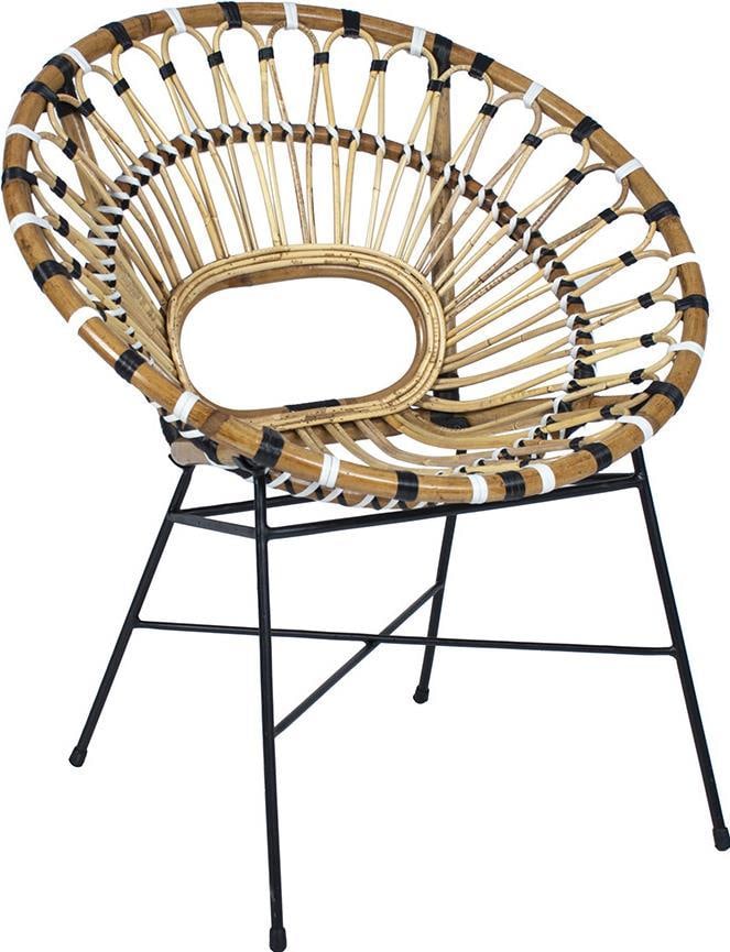 Lorena Occasional Chair Natural Rattan Coastal Style (1 of 4)