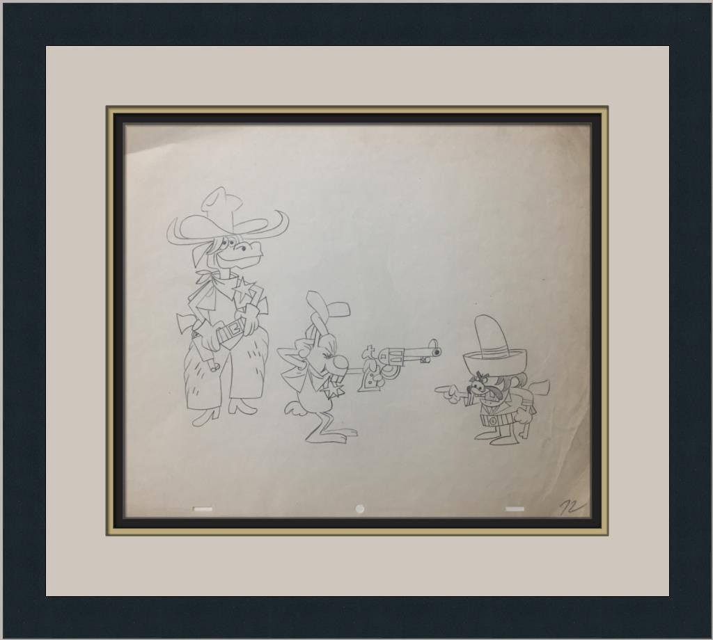 Framed 1970s Hanna-Barbera Animation Studio Model Sheet Production Drawing (1 of 6)