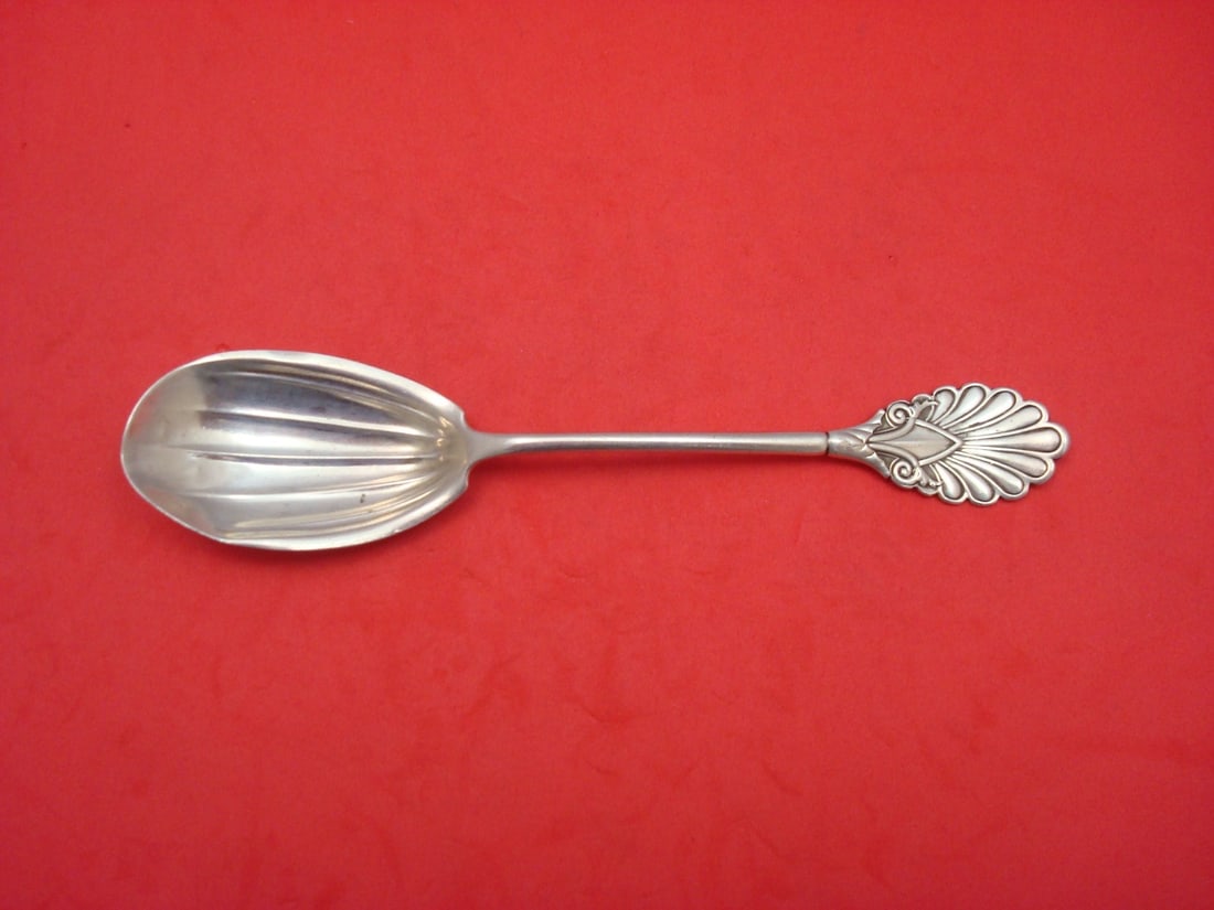 Grecian Pattern Gorham Sterling Silver Fluted Ice Cream Spoon 6" (1 of 1)