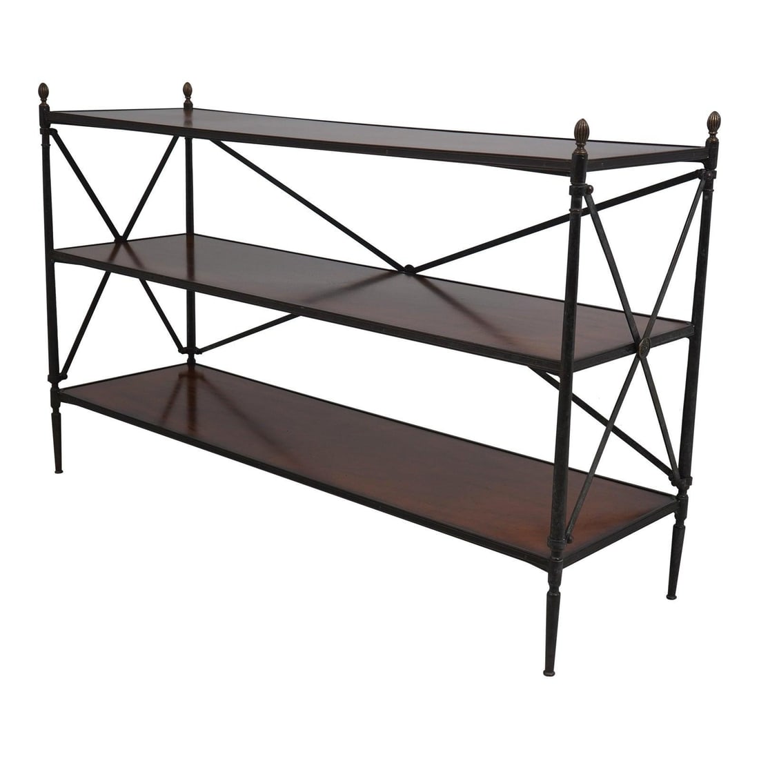 Theodore Alexander 3 Tier Bookcase Console Walnut Bronze Finish (1 of 10)