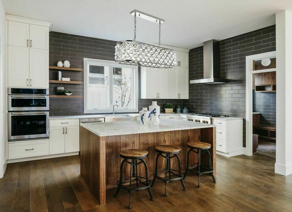 Madison Polished Nickel 50 Inch Seven Light Crystal Ball Chandelier for Dining or Kitchen (1 of 12)