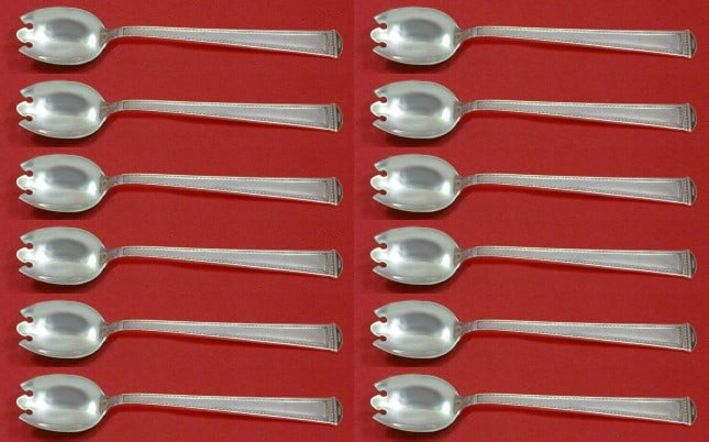 Pantheon International Sterling Silver Dessert Forks Set of 12 Custom 6 Inch: Pantheon International Sterling Silver Dessert Forks Set of 12 Custom 6 Inch Enhance your dining experience with this exquisite set of 12 dessert forks from the Pantheon collection by International