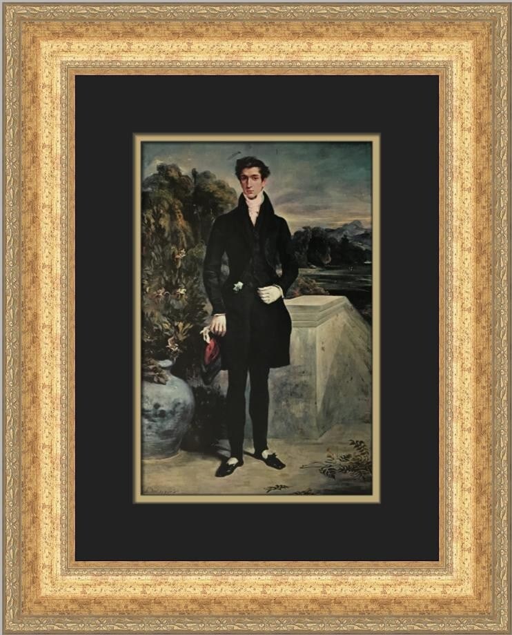 Eugene Delacroix Portrait of Baron Schwiter Custom Framed Art Print 20x17 (1 of 2)