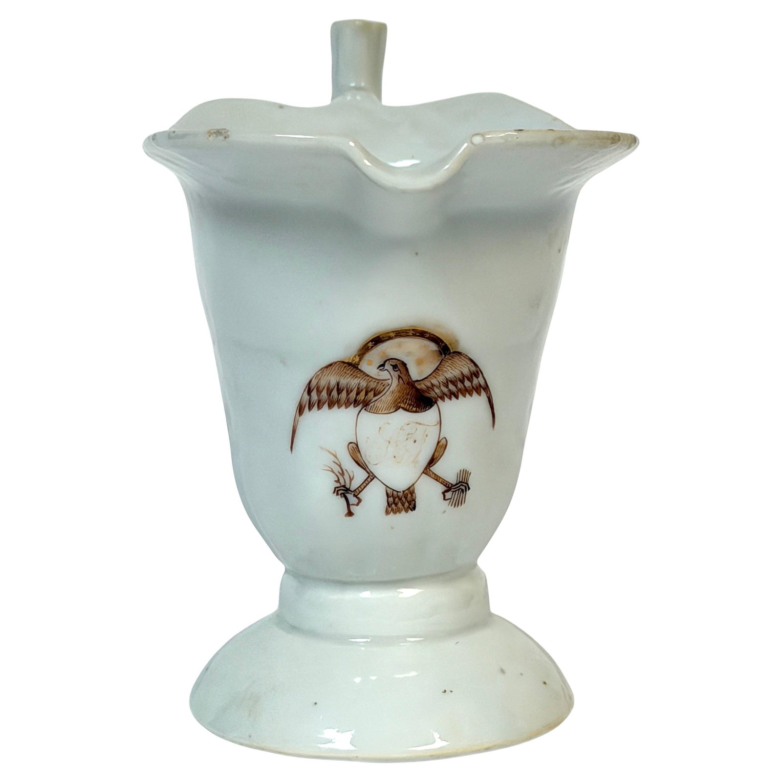 Porcelain Helmet Pitcher with American Eagle Armorial Chinese Export Circa 1790 (1 of 15)