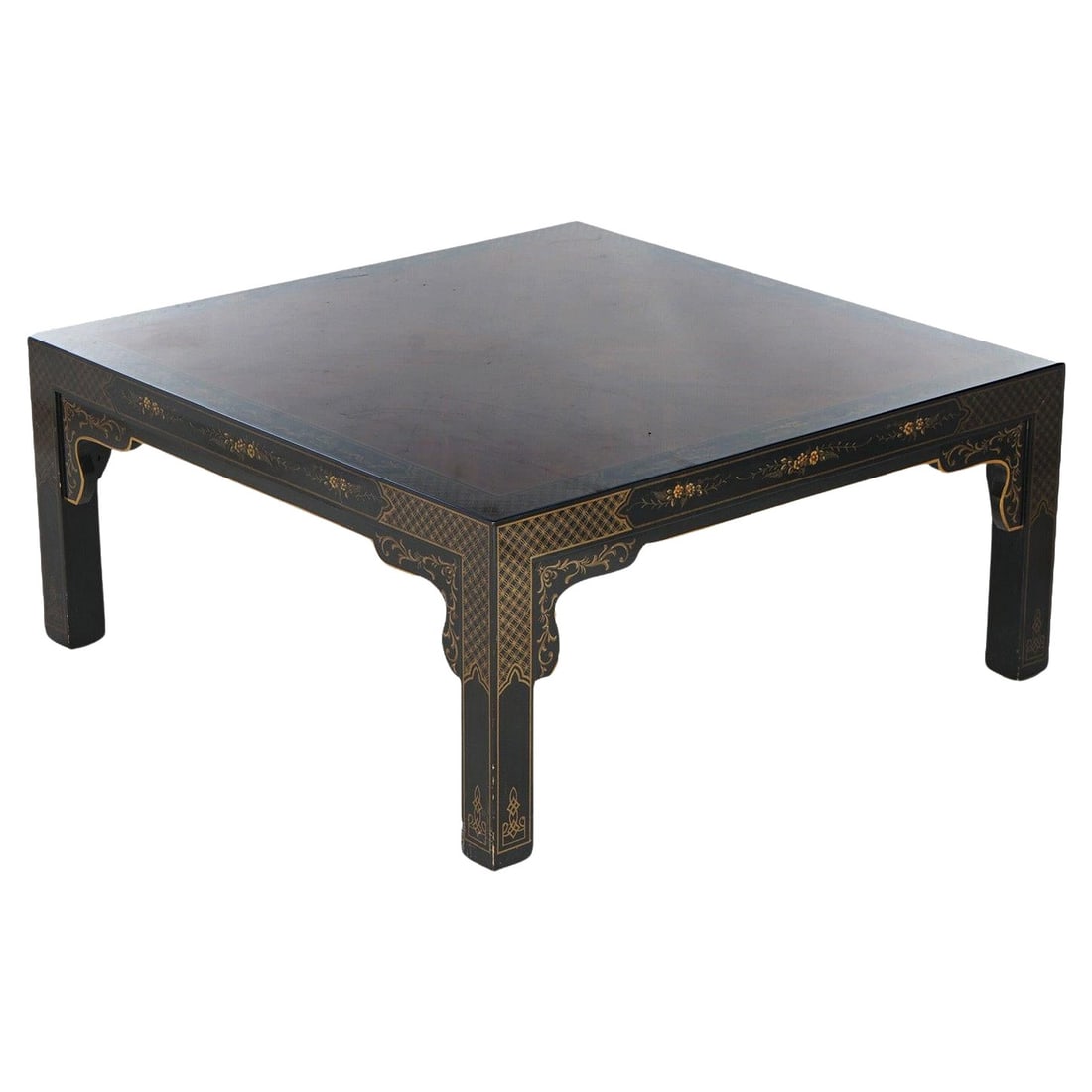 Drexel Heritage Chinoiserie Mahogany Ebonized Low Table Circa 1950 (1 of 11)