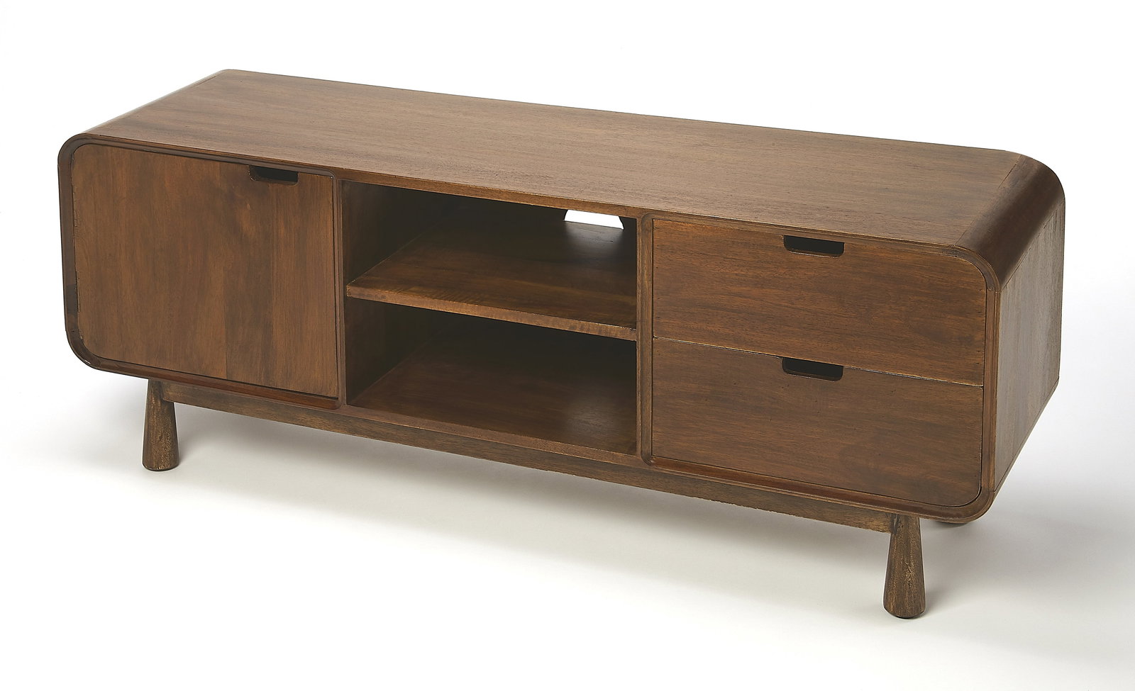 Butler Drayton TV Stand in Mango Wood Mid-Century Modern (1 of 5)