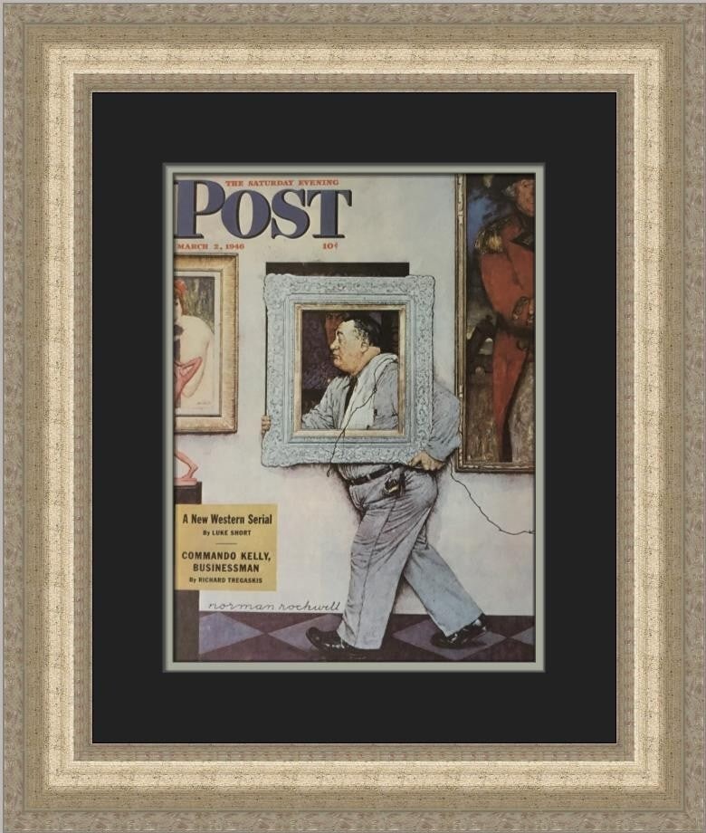 Norman Rockwell Picture Perfect Custom Framed Print 21 x 18 (1 of 2)