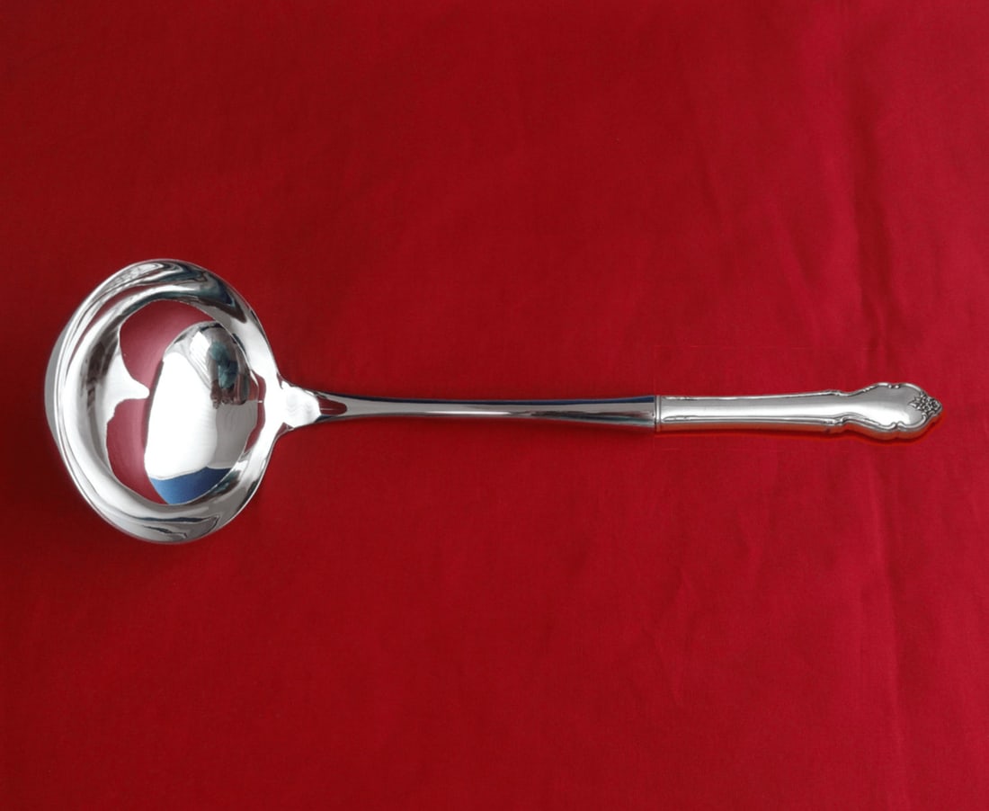 International Sterling Silver Breton Rose Soup Ladle Custom 10 1/2 Inches (1 of 2)