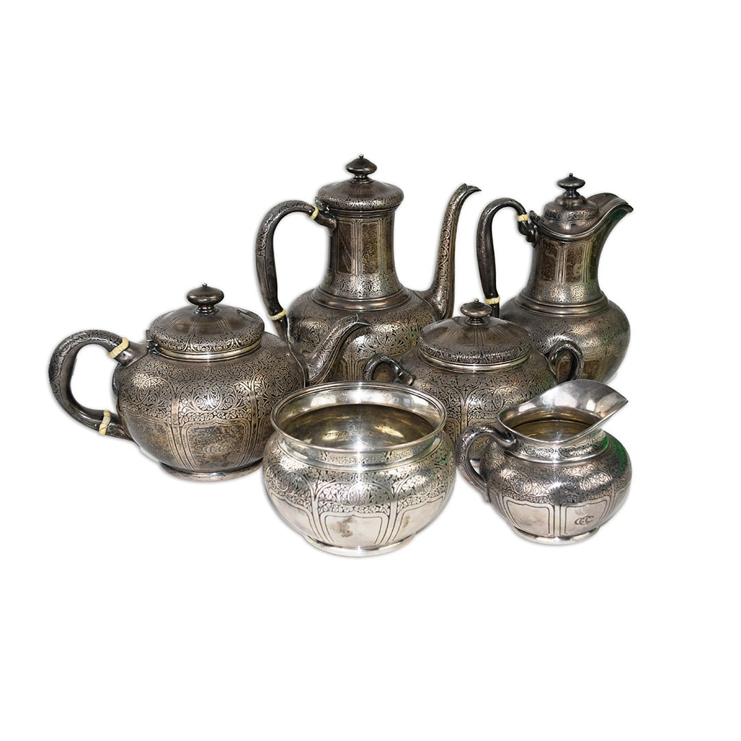 Six Piece Sterling Silver Tea and Coffee Service by Tiffany & Co. 124.18ozt (1 of 18)