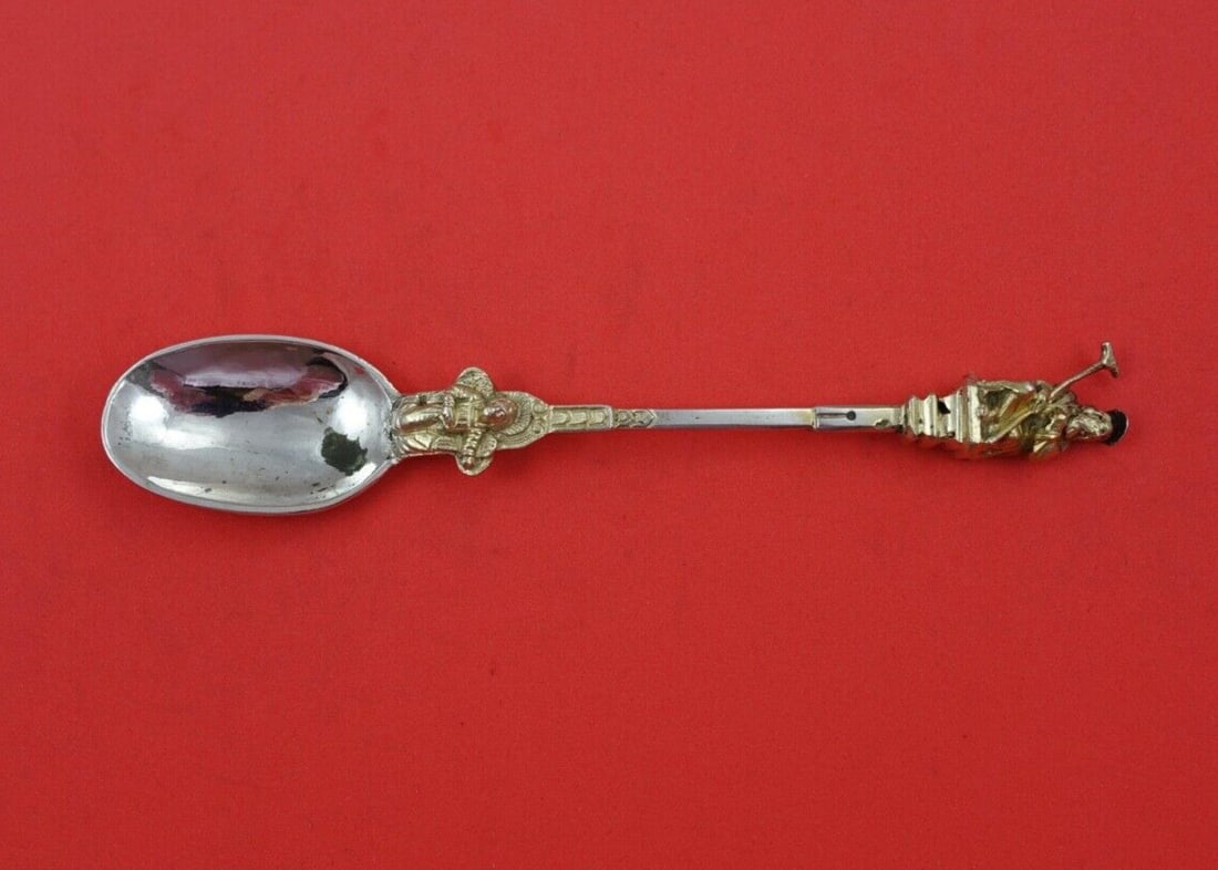 Dutch Sterling Apostle Teaspoon by Various Makers 6 1/4" (1 of 3)