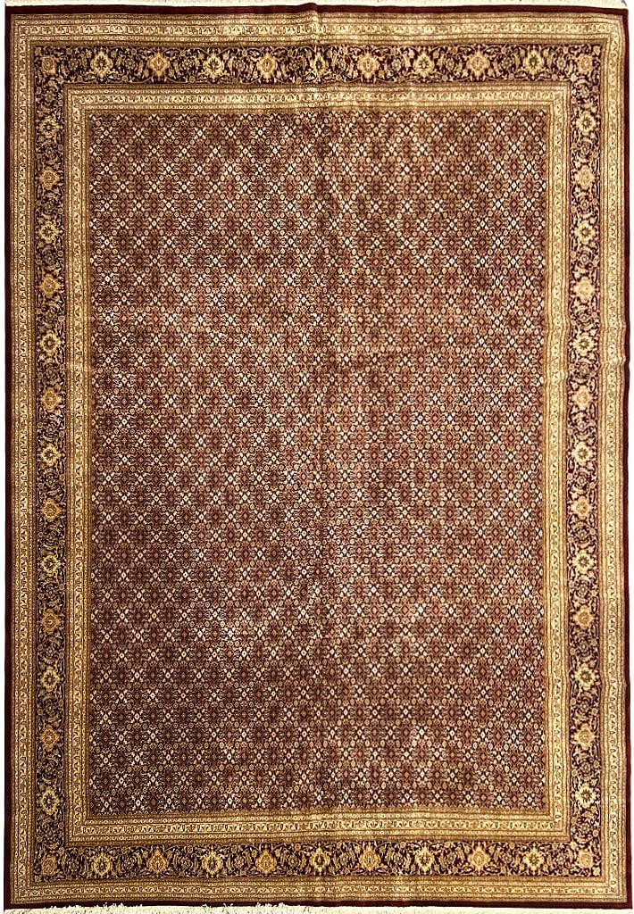 Ivory Vegetable Dye Agra Large Rug 11.9 x 17.8 Handmade India (1 of 11)