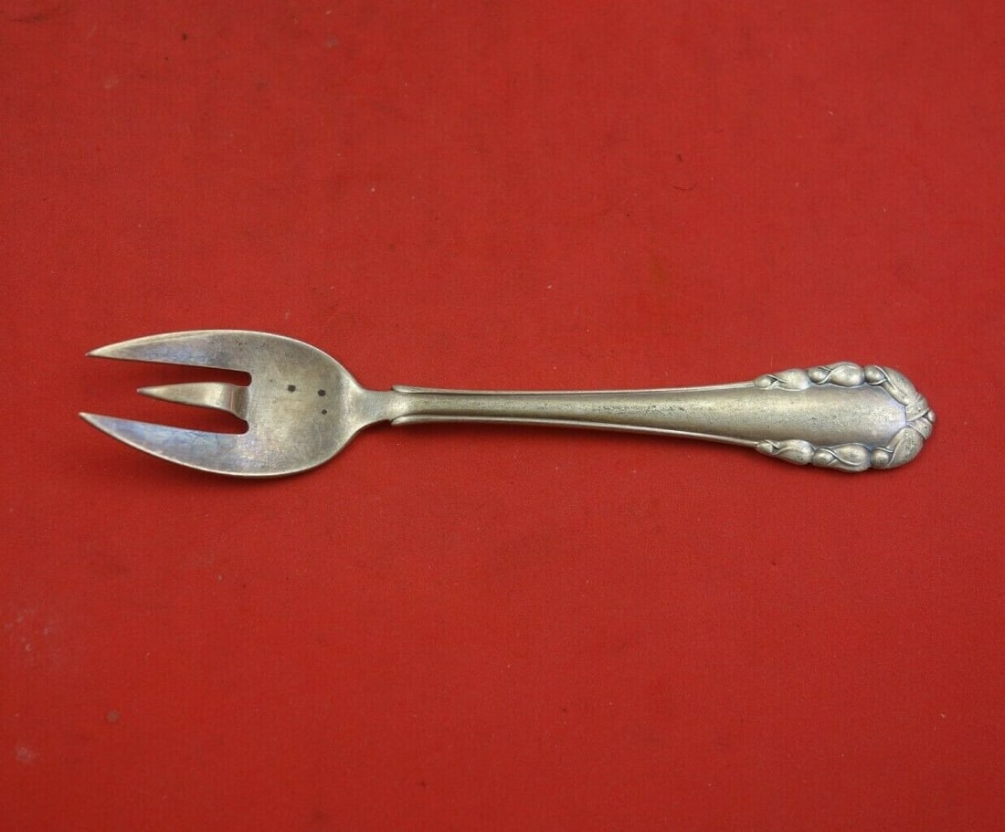 Georg Jensen Lily of the Valley Sterling Silver Lemon Fork 4 1/4 in (1 of 3)
