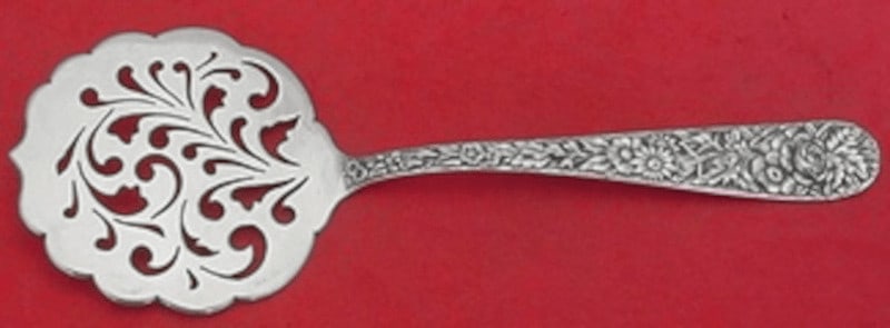Kirk Repousse Sterling Silver Tomato Server 7 1/8 inch Hand Pierced (1 of 2)