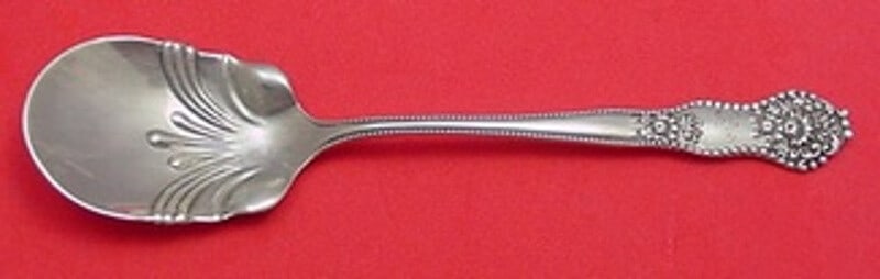 Mount Vernon Adolphus Sterling Silver Fluted Ice Cream Spoon 5 3/8" (1 of 2)