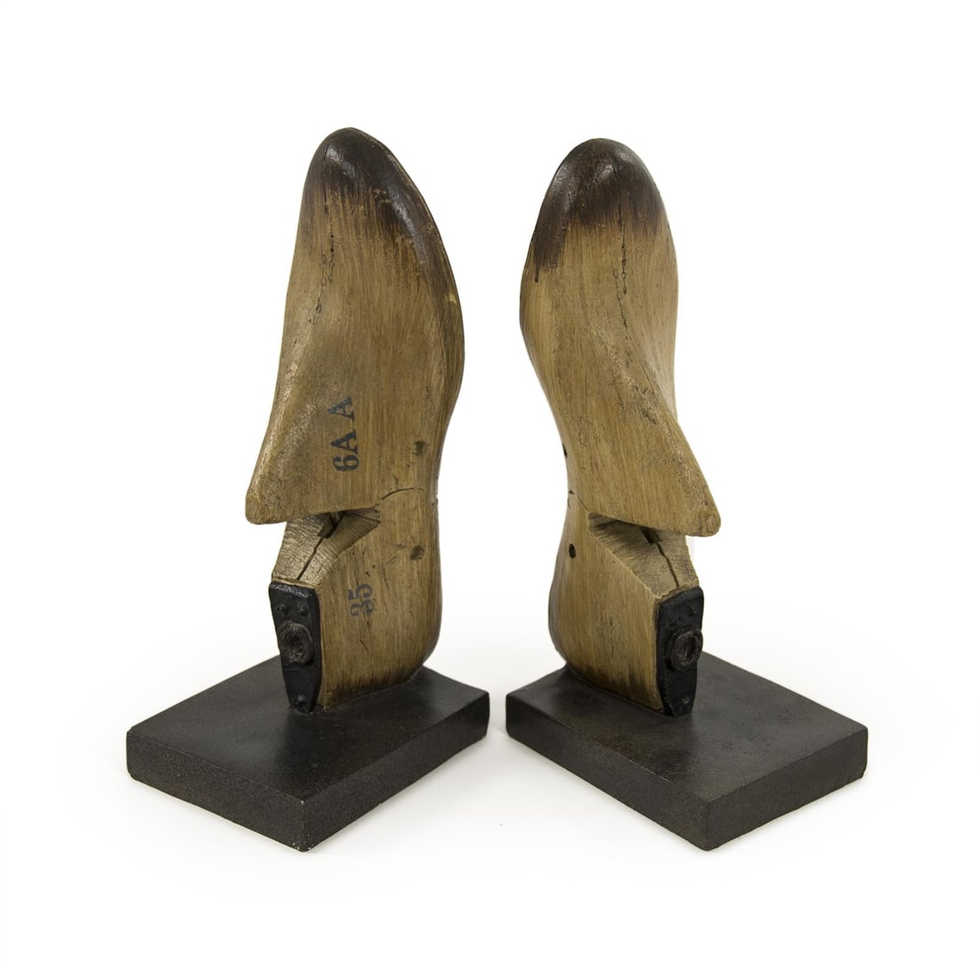 Zentique Victorian Style Chestnut Ebony Shoe Bookends (1 of 4)
