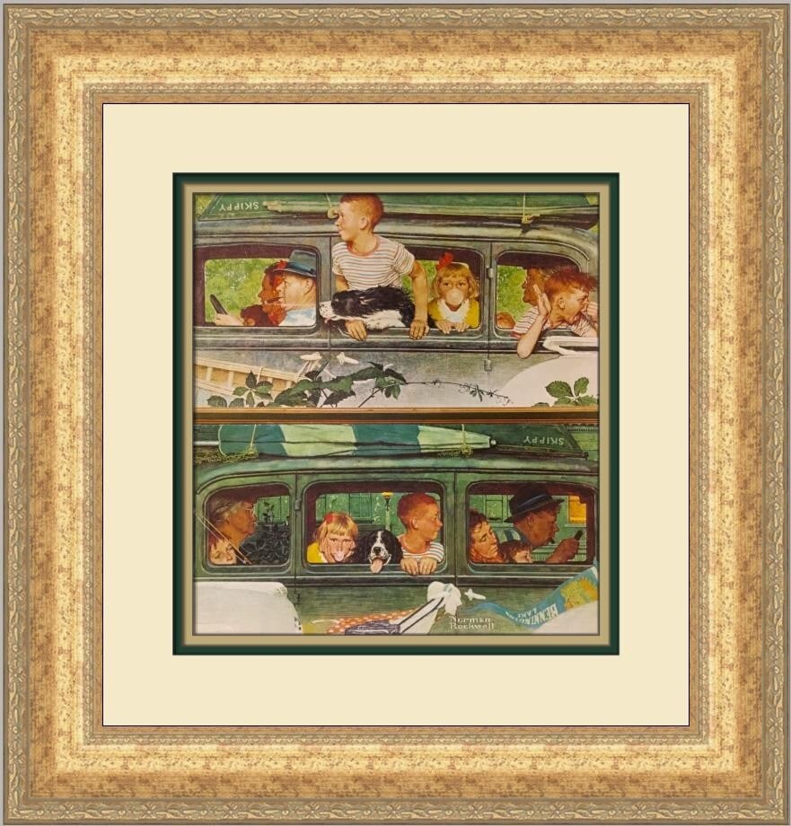 Norman Rockwell The Outing Custom Framed Art Print 1979 (1 of 2)
