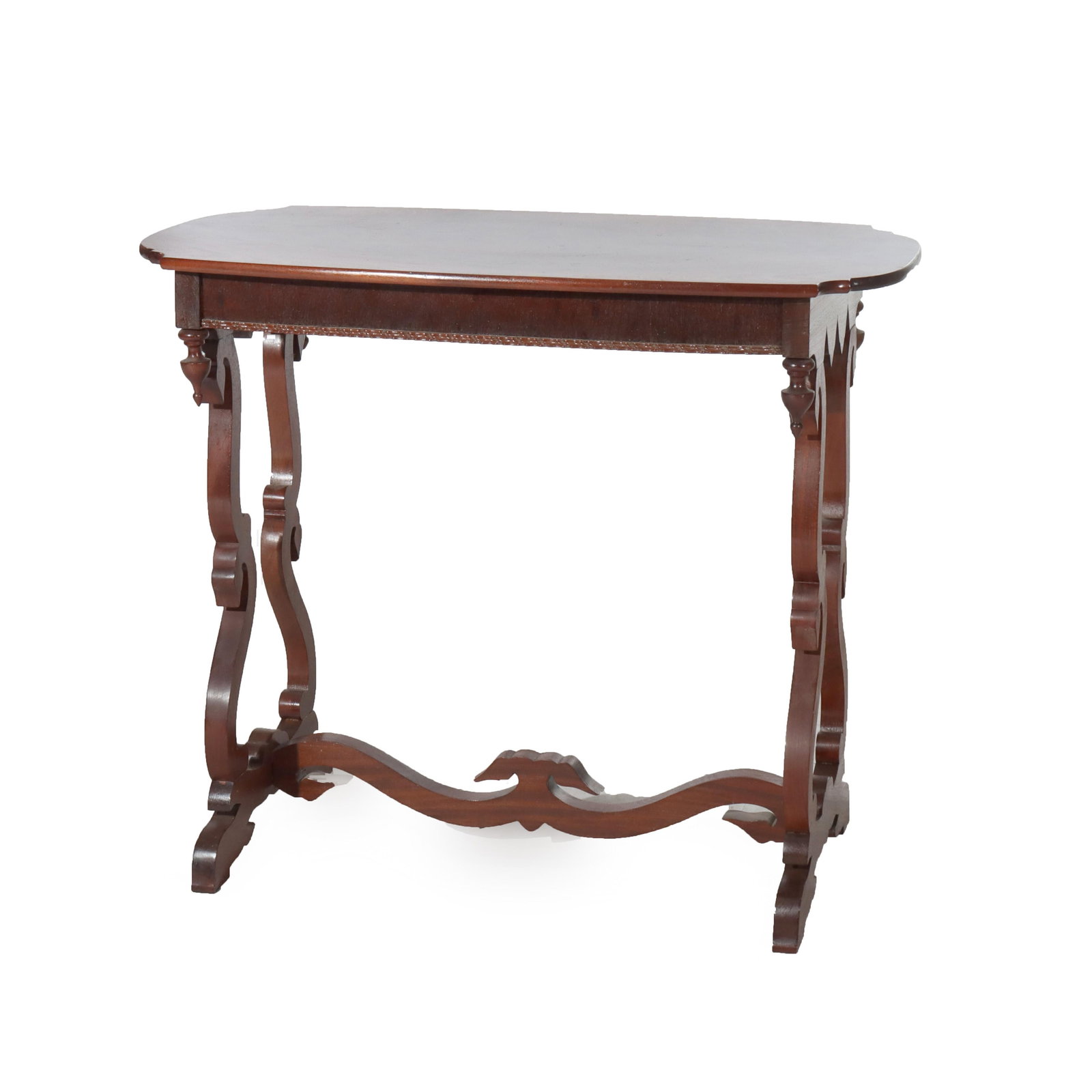 Antique Empire Flame Mahogany Lamp Stand Circa 1870 (1 of 6)