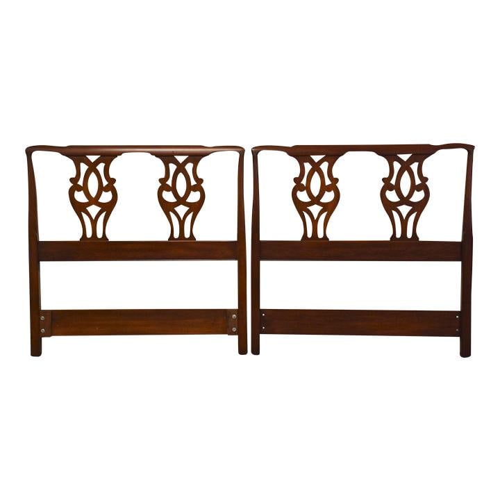 Elegant Pair of Henkel Harris Solid Cherry Twin Headboards (1 of 5)