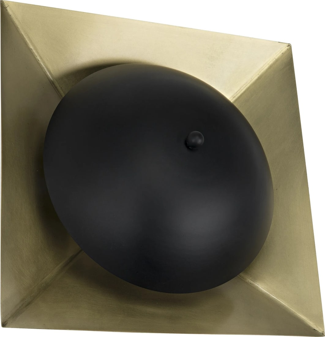 Noir Agila Brass Sconce Industrial Style 16x16x9 (1 of 2)