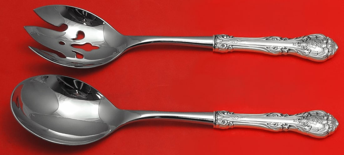 Gorham King Edward Sterling Silver Salad Serving Set 10.5" Custom 2-Piece (1 of 3)