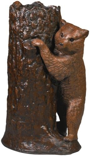 Lodge Style Bear Cub Tree Stump Umbrella Holder: Lodge Style Bear Cub Tree Stump Umbrella Holder This item is made at time of order. Please allow 42 to 70 days for production. Bring a touch of nature into your home with this beautifully crafted Natu