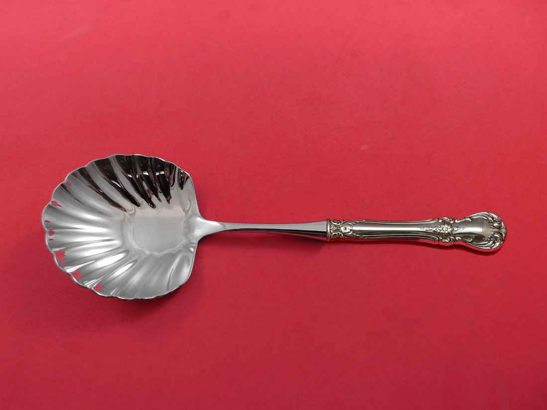 Towle Old Master Sterling Silver Berry Spoon Custom Shell Bowl 10 3/8" (1 of 3)